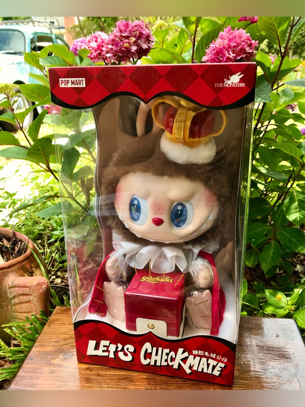 Authentic POP MART Labubu Large Size The Monsters Let’s Checkmate King Figure